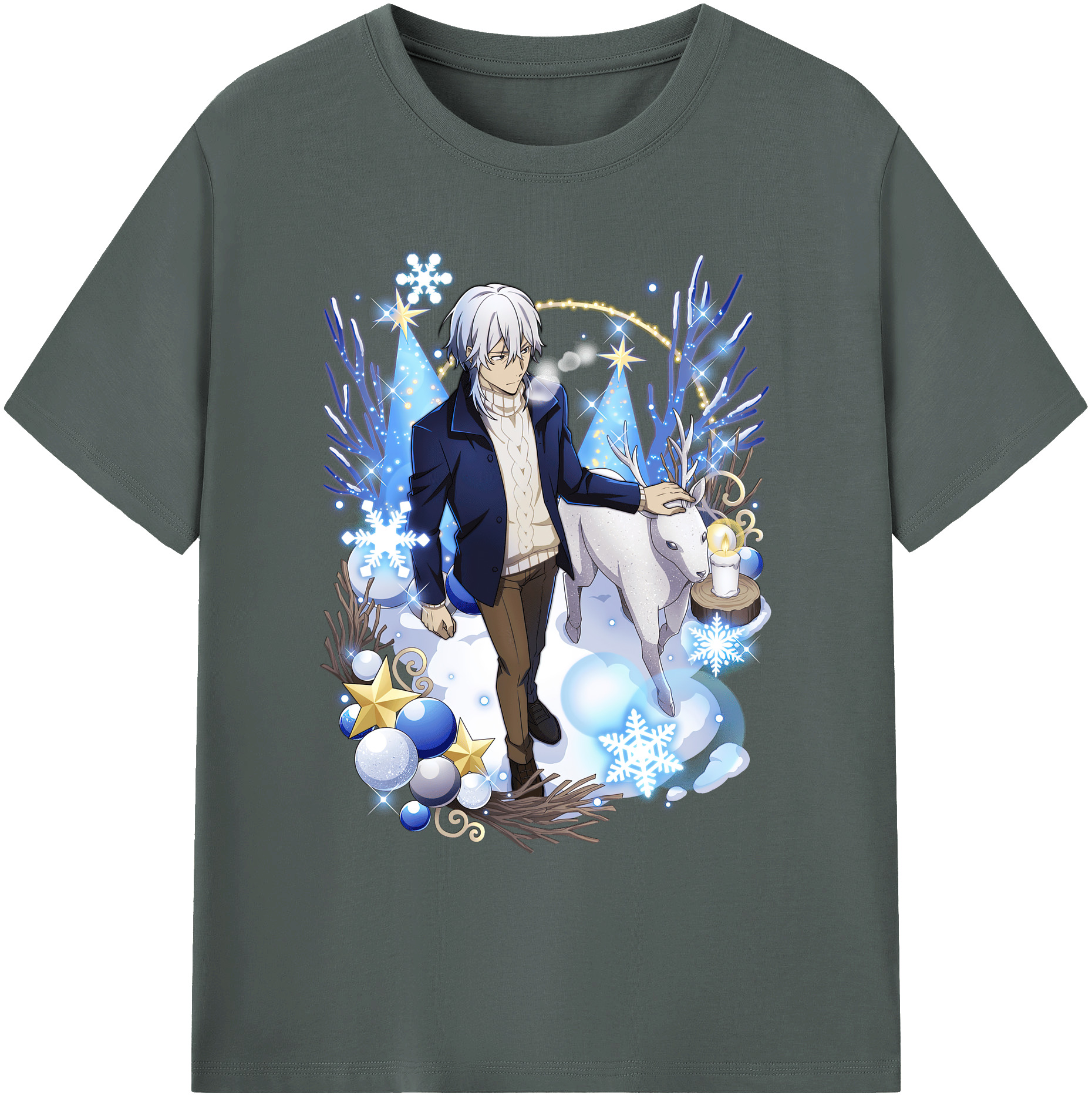 （画像用） 文豪ストレイドッグス Bungo Stray Dogs 綿100％ メンズ半袖Tシャツ｜肌触りやわらか＆通気性
